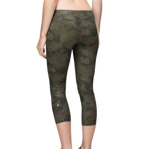 Lululemon Athletica Green Camo Leggings